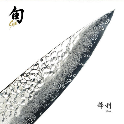 日本进口旬刀菜刀切肉刀 大马士革钢厨师刀尊贵系列主厨刀切片 TDM-0706 商品图3