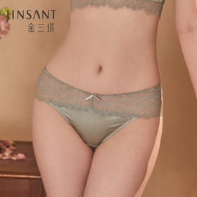 金三塔新品 真丝蕾丝中腰内裤女 桑蚕丝透气三角裤女 （私密物品不支持退换）NZFAC206/NZFAC210