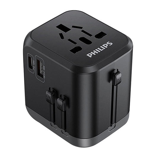 飞利浦双口全球通用旅行4USB插座SPS1004B93 商品图0