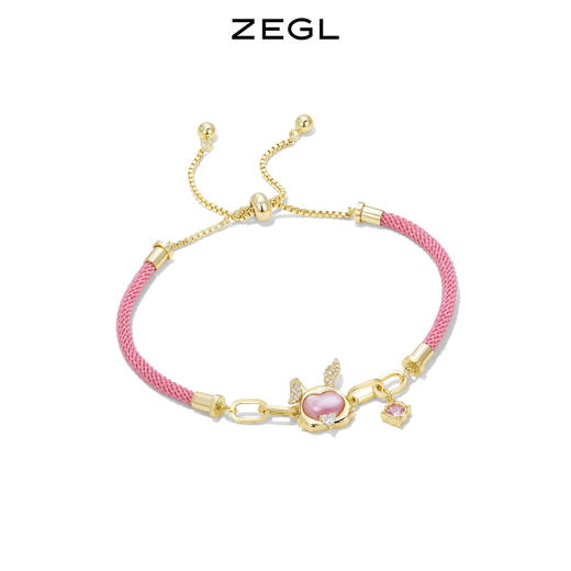 ZEGL设计师本命年系列桃花兔子红绳手链女生ins小众设计闺蜜手饰 商品图3