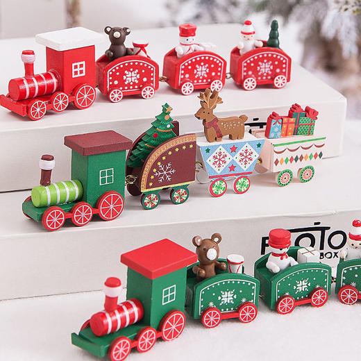 色彩艳丽 造型可爱 爱不释手的圣诞礼物小火车圣诞节道具摆件玩具圣诞小礼品gjl03 商品图5