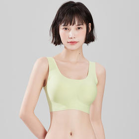 都市丽人Vbra内衣无尺码薄背心式泳布文胸无排扣无钢圈LB36K5