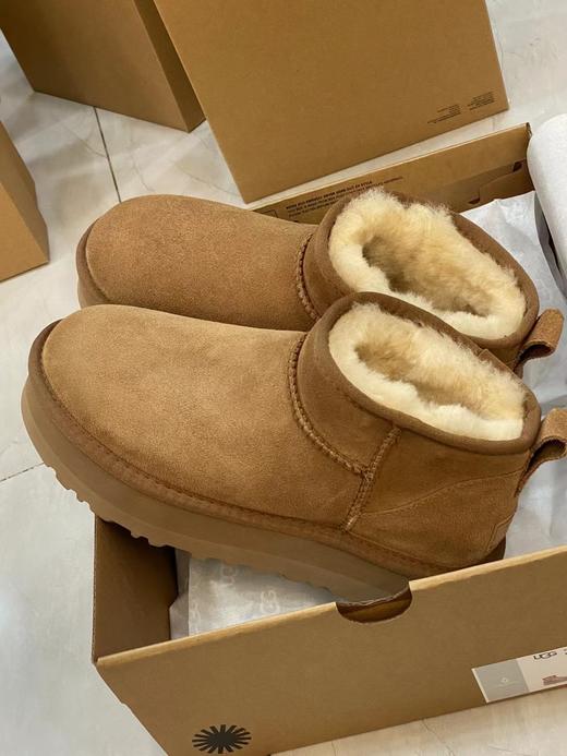 【女款】河南桑坡周冬雨mini厚底1.5cm/3cm /5cm羊皮毛一体雪地靴 商品图3