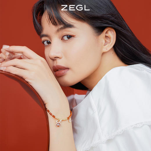 ZEGL设计师本命年系列如意兔子竹节手链女ins小众设计红玛瑙手饰 商品图2