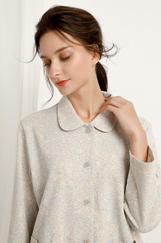 5F Ahpeena爱比娜 纯棉提花家居服套装 商品图2