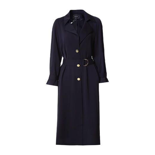 EITIE爱特爱中长款修身显瘦休闲风衣外套女潮风衣6904603 商品图5