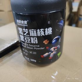 美粥食客 黑豆粉 黑芝麻核桃黑豆粉 桶装500克。