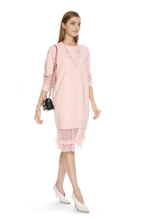 OCHIRLY欧时力 网纱拼接套头连衣裙 4176 商品图1