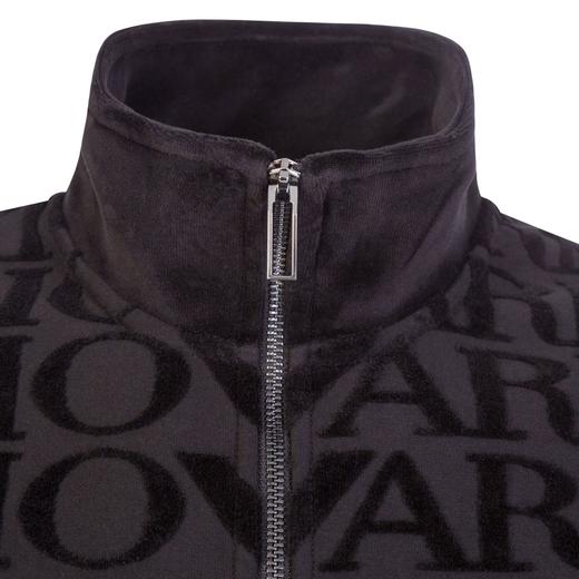 【新品速递】Emporio Armani 男士黑色全身提花徽标拉链软绒外套 6L1MN1 商品图2