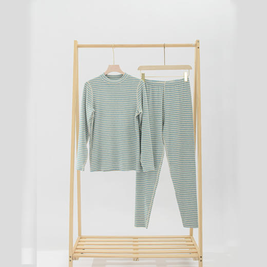 儿童中领条纹保暖套装羊毛蚕丝 男童女童【FB22733】 商品图1