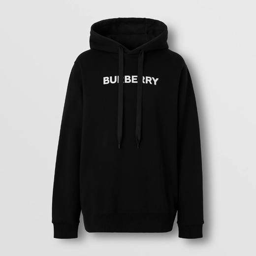 【二】BURBERRY 巴宝莉 男士棉质字母徽标印花连帽长袖卫衣 黑色 8055318 A1189 商品图0