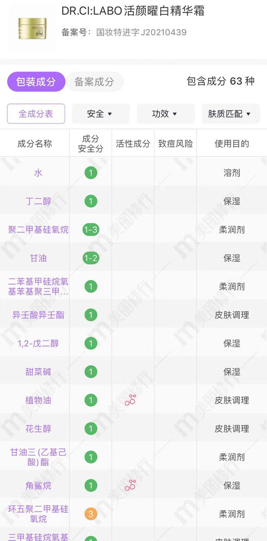 城野医生377vc美白面霜50ml 商品图2