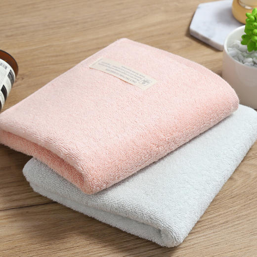 洁丽雅（Grace）新疆棉毛巾 长绒棉A类毛巾2条装 纯棉加厚柔软强吸水洗脸巾 72×34cm 樱花粉+素雅绿 商品图3