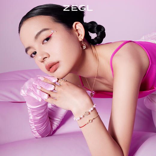 ZEGL设计师本命年系列心愿兔柿柿如意红绳手链女高级感珍珠手饰品 商品图3