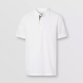 【一】BURBERRY 巴宝莉 男士TB专属标识装饰珠地网眼布棉质 Polo 衫 白色 8055229 A1464