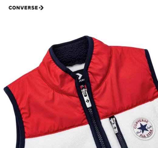 converse匡威童装冬新款拼色羊羔绒保暖马甲砍肩休闲CV2242054 商品图2