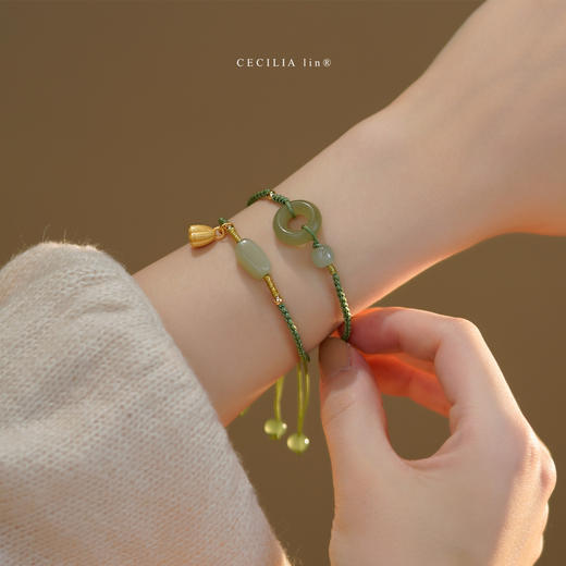 六鑫珠宝 素雅和田玉手绳复古国潮 商品图2