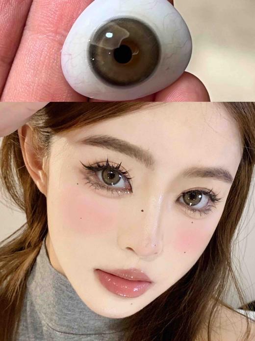 半年抛/日抛双版本：麦芽糖 O-12 | 半年抛是4youthcon / 日抛是oceangirl 大直径14.5 着色13.9 (完整的选款色板在详情页内 同品牌多副更划算) ：混血美瞳 商品图0