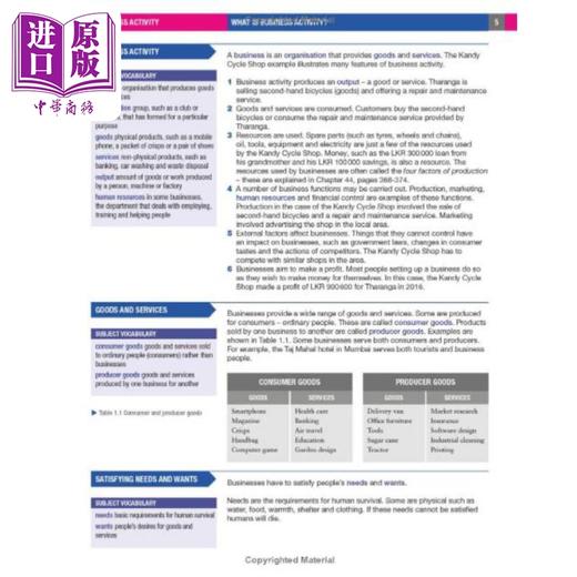 【中商原版】Edexcel International GCSE (9-1) Business Student Book 培生爱德思IGCSE(9-1)商务教材课本 商品图5