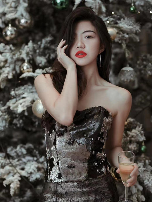 CG｜Sequin Susan Tube Top [亮片抹胸上衣 2色可选] 商品图2