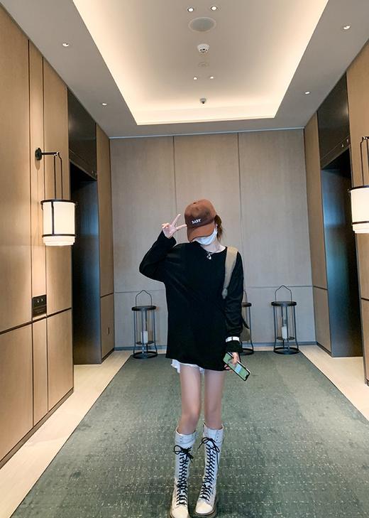 <曾小咸推荐>巨折清仓秒杀，稀有现货24小时发【仅限今日】中长款圆领内搭德绒打底衫 商品图1