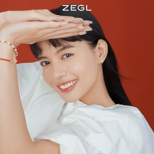 ZEGL设计师本命年系列如意兔子耳钉女红玛瑙耳环925银针耳饰套装 商品图2
