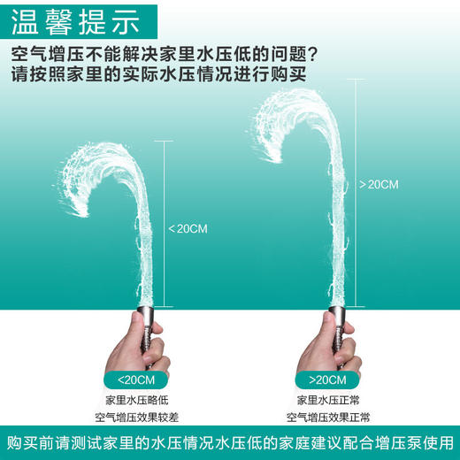 四季沐歌（MICOE）增压花洒淋浴喷头套装 加压浴室沐浴手持洗澡莲蓬单头卫浴套装三件套M-HS202 商品图3