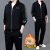 SP67-2132新款男士时尚气质休闲宽松加绒加厚运动套装 商品缩略图0