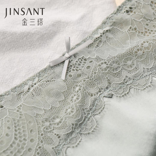 金三塔新品 真丝蕾丝中腰内裤女 桑蚕丝透气三角裤女 （私密物品不支持退换）NZFAC206/NZFAC210 商品图1