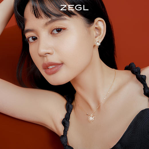 ZEGL设计师本命年系列如意锁兔子项链女925纯银小众猫眼石锁骨链 商品图2