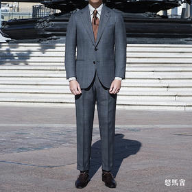 Stylbiella Knight 澳洲美丽诺羊毛360克高克重中灰色亲王格全麻衬套装