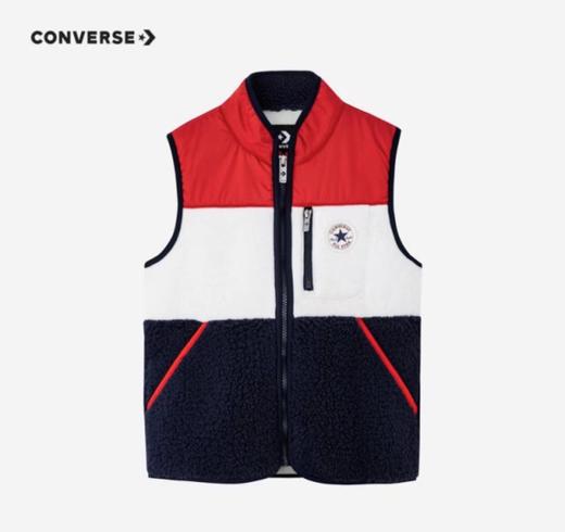 converse匡威童装冬新款拼色羊羔绒保暖马甲砍肩休闲CV2242054 商品图0
