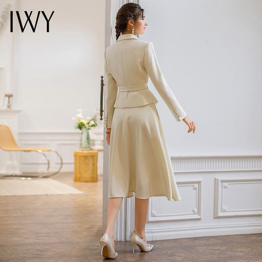 IWY/新款短款毛呢外套小香风套装女秋冬洋气时尚高级感两件套CS1627 商品图3