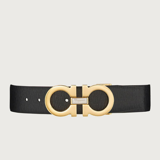 FERRAGAMO 菲拉格慕 男士皮革双面可调式 GANCINI扣饰 腰带 黑色 67 9493 754204 商品图0