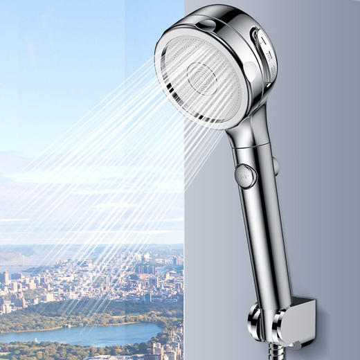 四季沐歌（MICOE）增压花洒淋浴喷头套装 加压浴室沐浴手持洗澡莲蓬单头卫浴套装三件套M-HS202 商品图7