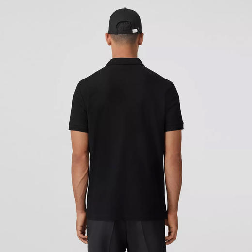【四】BURBERRY 巴宝莉 男士TB专属标识装饰珠地网眼布棉质 Polo 衫 黑色 8055228 A1189 商品图2