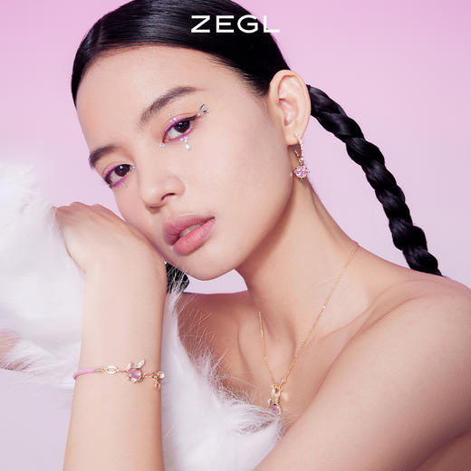 ZEGL设计师本命年系列桃花兔子红绳手链女生ins小众设计闺蜜手饰 商品图1