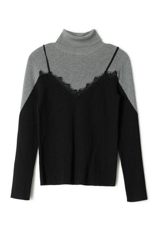 SUMMER & SAGE 假两件高领上衣 3600 商品图5