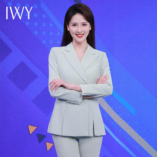 IWY/浅色西装套装女秋冬季修身商务主持人正装西服职业装美容院工作服CP12307 商品图2