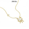 ZEGL设计师本命年系列如意锁兔子项链女925纯银小众猫眼石锁骨链 商品缩略图3