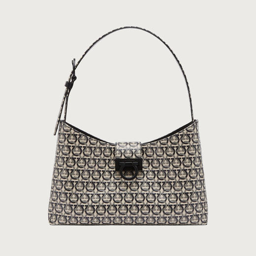FERRAGAMO 菲拉格慕 女士Trifolio 系列皮革斜挎单肩包 混色 21 1380 748197 商品图0