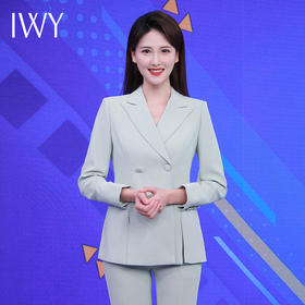 IWY/浅色西装套装女秋冬季修身商务主持人正装西服职业装美容院工作服CP12307