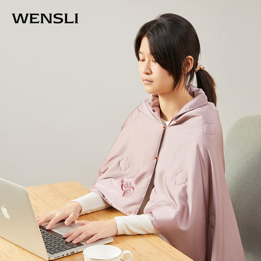 万事利100%桑蚕丝真丝多功能披肩办公室便携被颂福小被 商品图4