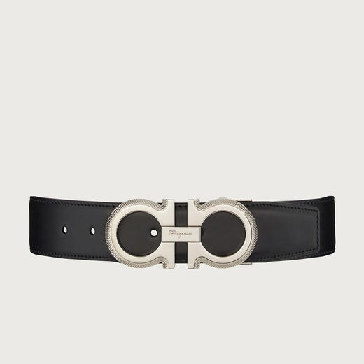 FERRAGAMO 菲拉格慕 男士皮革双面可调式 GANCINI扣饰 腰带 黑色 67 0141 754465 商品图0