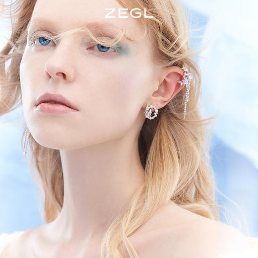 ZEGL设计师星光璀璨耳妆盘女耳夹女无耳洞耳环耳骨夹耳钉秋冬耳饰 商品图4