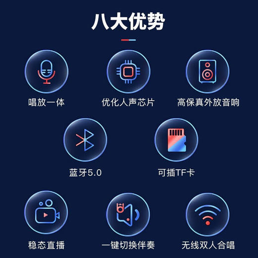 飞利浦双人合唱麦克风蓝牙音响一体话筒DLM3016U 商品图4