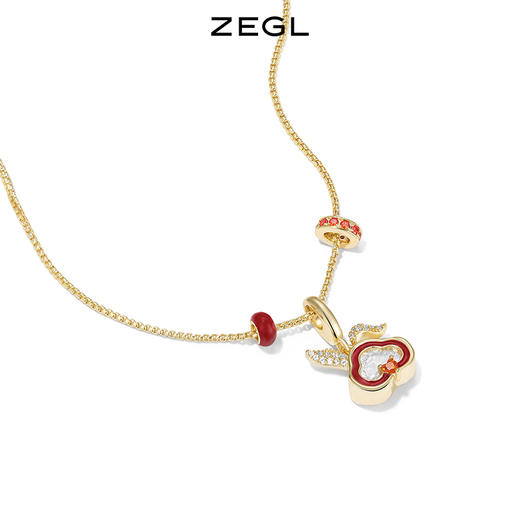 ZEGL设计师本命年系列如意兔子项链女生轻奢小众高级设计感锁骨链 商品图2