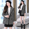 小个子毛呢大衣2022年新款加厚时尚气质宽松格纹冬季外套HR-WS22859 商品缩略图2