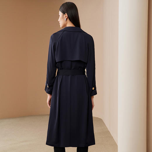 EITIE爱特爱中长款修身显瘦休闲风衣外套女潮风衣6904603 商品图4