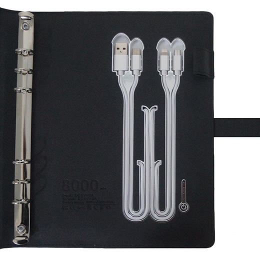 戢鳞 多功能充电笔记本 带充电宝记事本 带U盘32G 商品图4